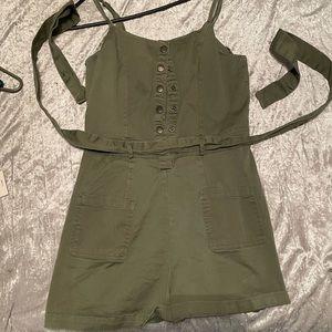 Army green romper